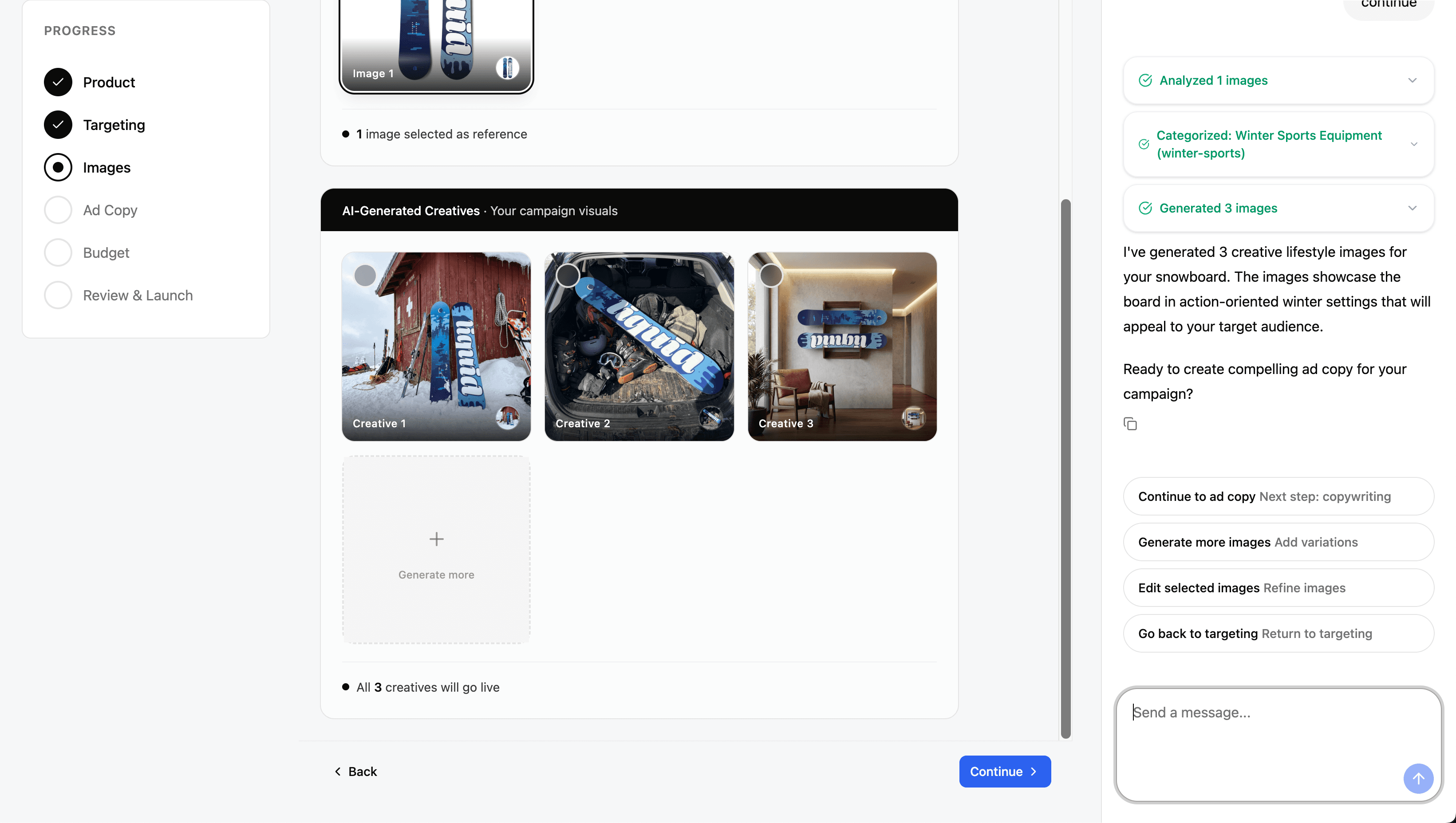 AI Ads for Meta — generating ad creatives from a Shopify product catalog